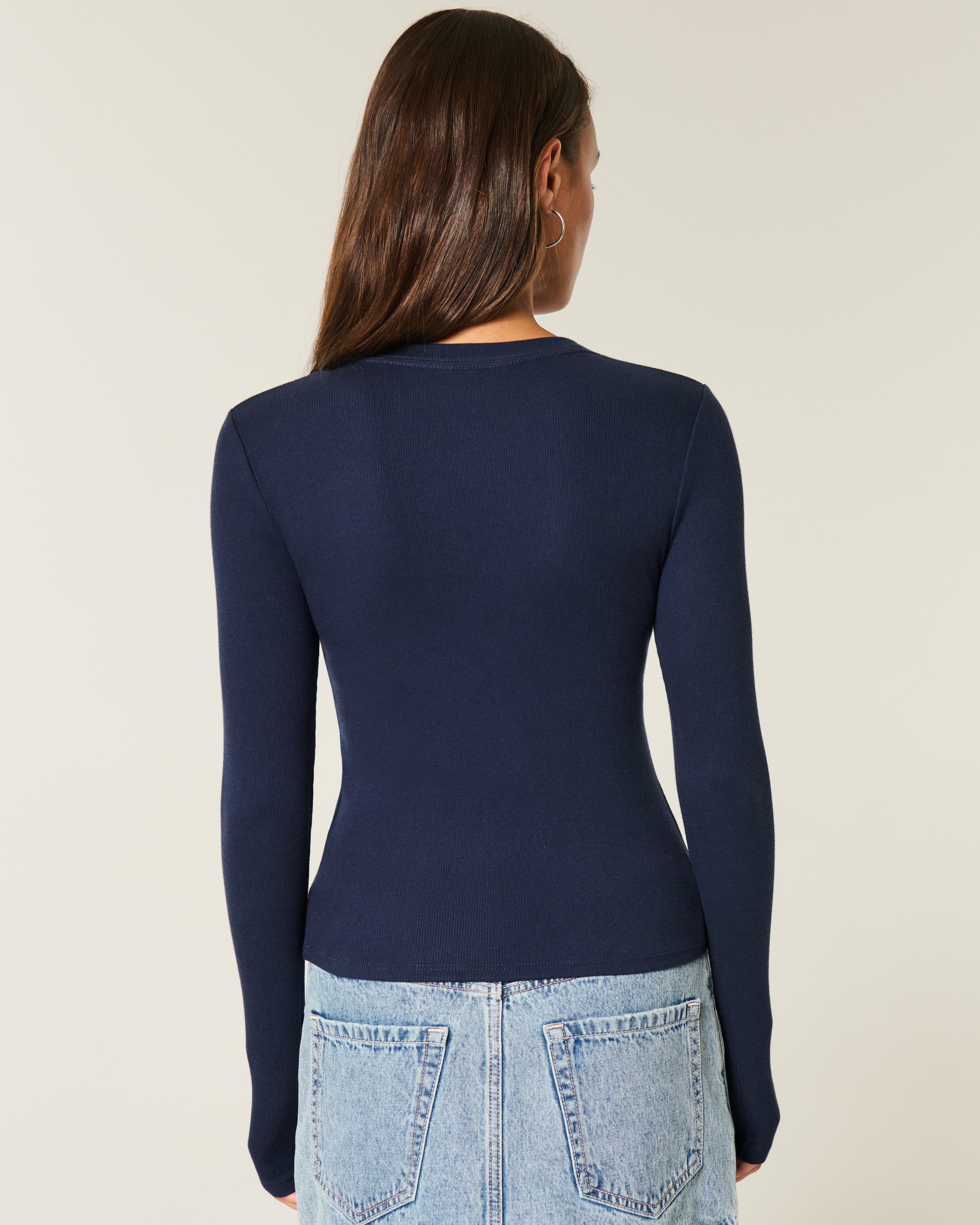 Hollister Long-sleeve Crew Baby Tee