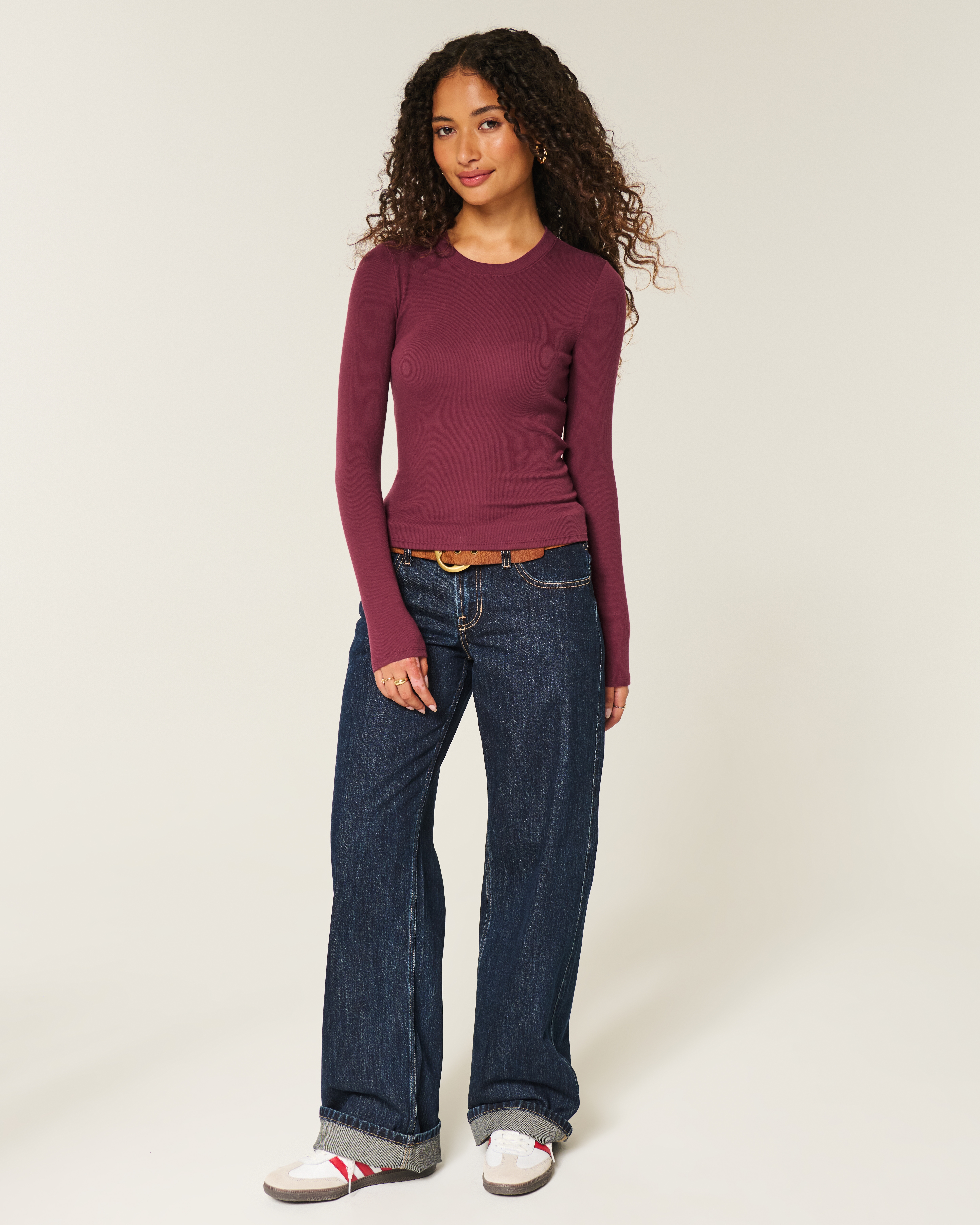 Hollister Long-sleeve Crew Baby Tee