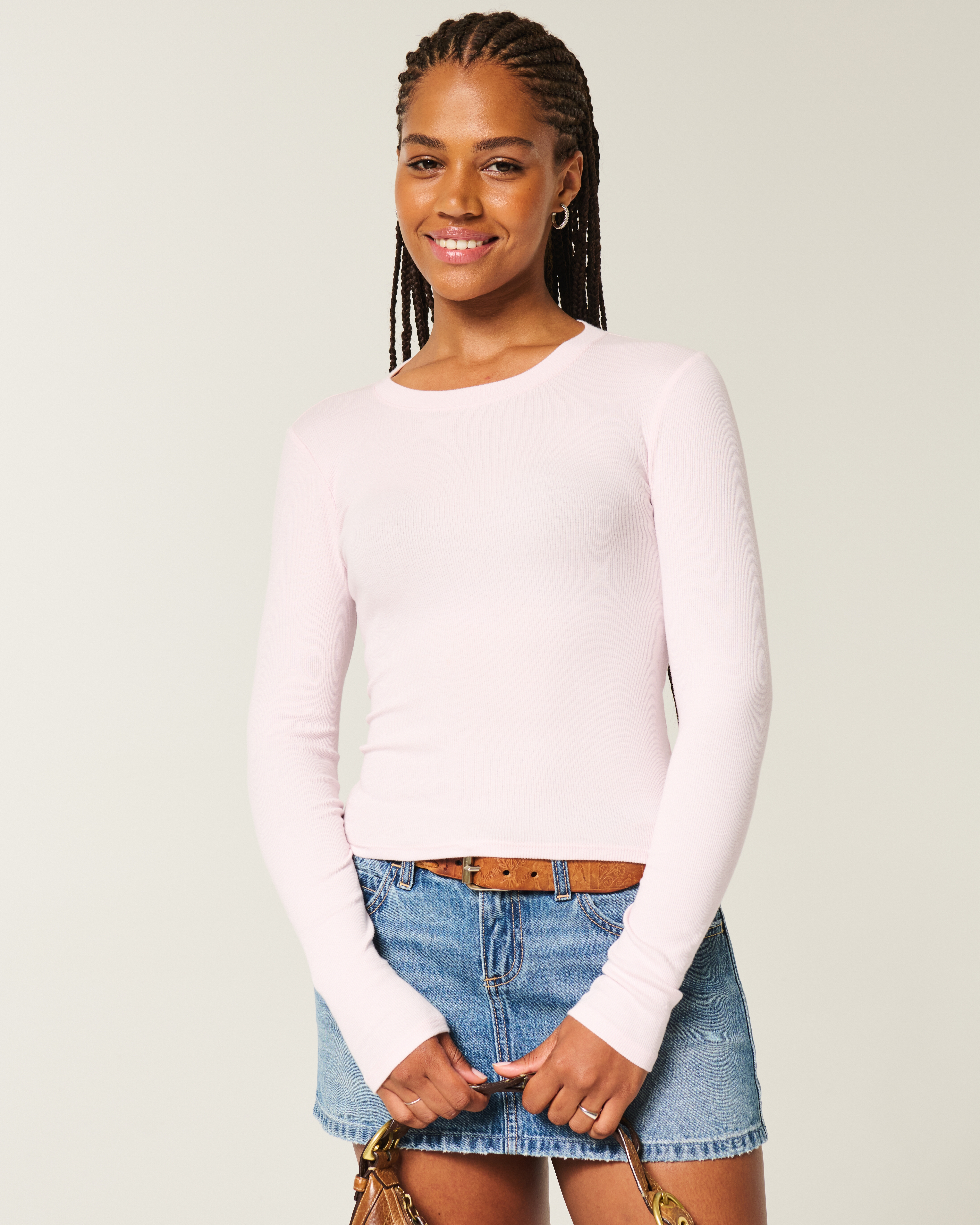 Hollister Long-sleeve Crew Baby Tee