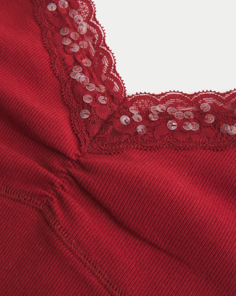 Holiday Vault Release Lace Trim Layering Cami