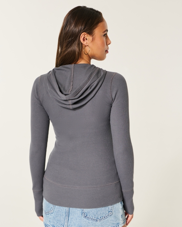 Long-Sleeve Hooded Henley
