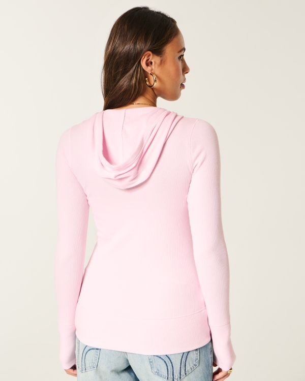 Long-Sleeve Hooded Henley