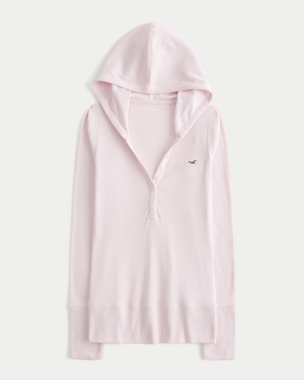 Long-Sleeve Hooded Henley