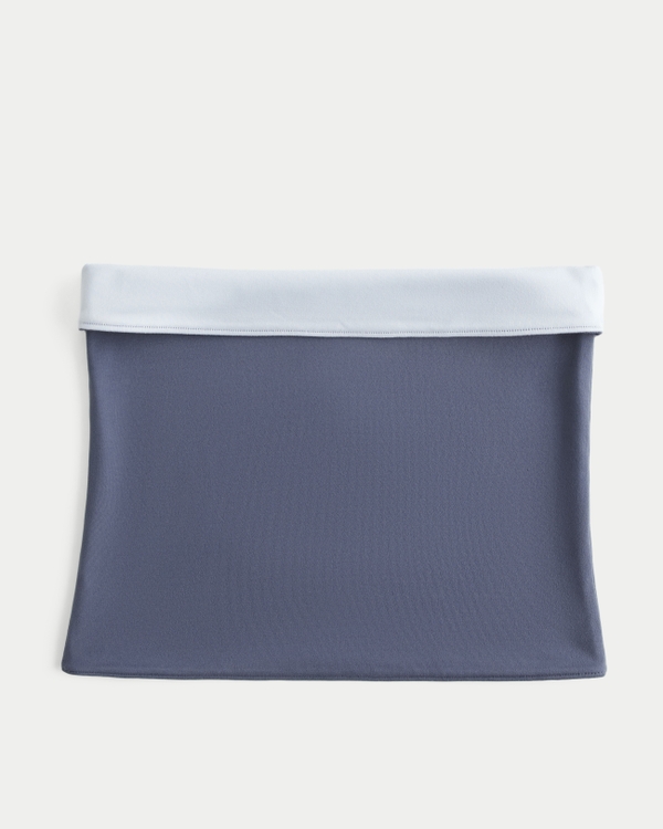 Taylor Seamless Fabric Reversible Tube Top, Dark Blue-light Blue view 1