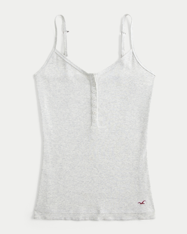 トップス litmus HP fluctuate chain cami grey Women's Henley Cami | Women's Current Rotation | HollisterCo.ca