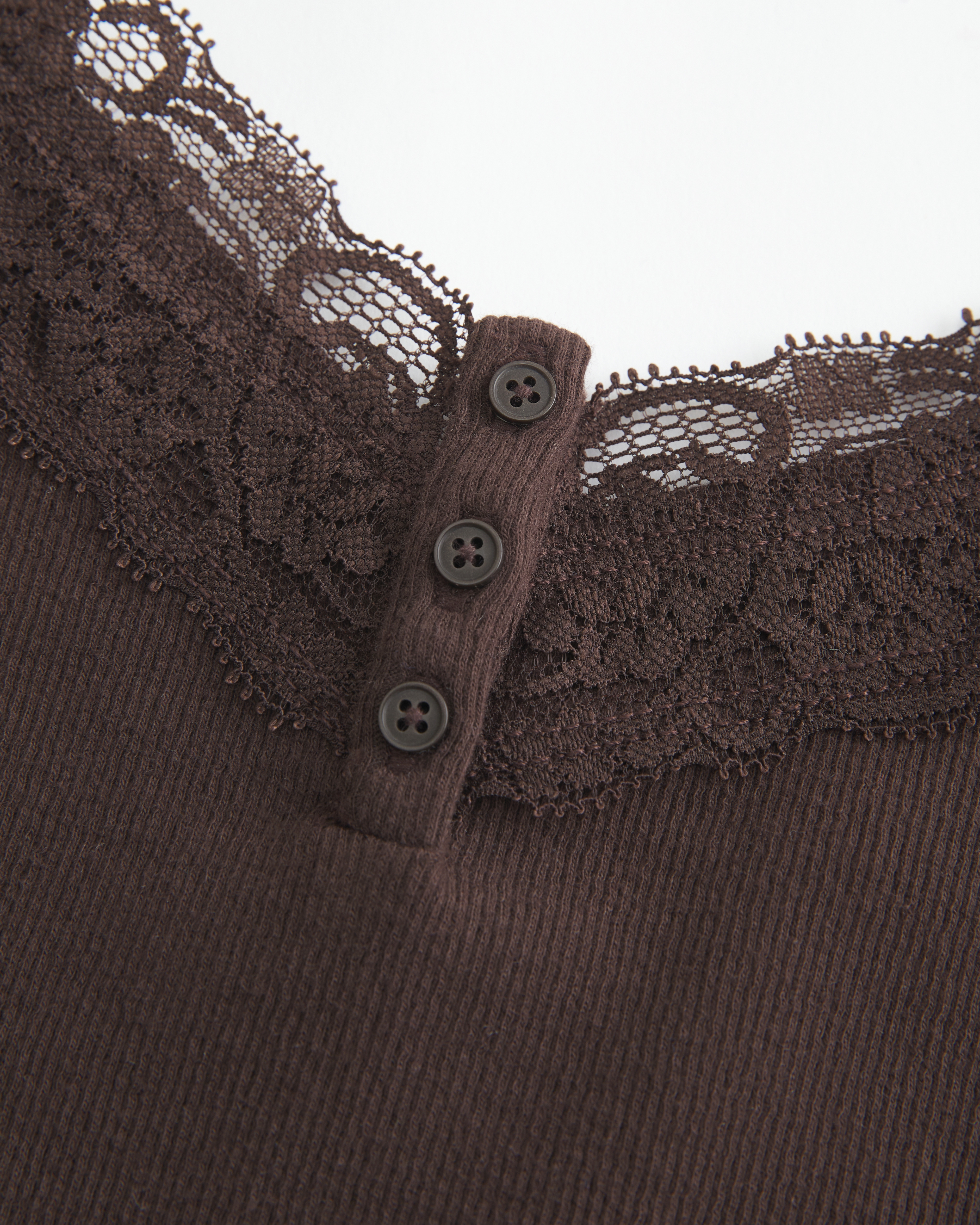 Lace Trim Henley Cami