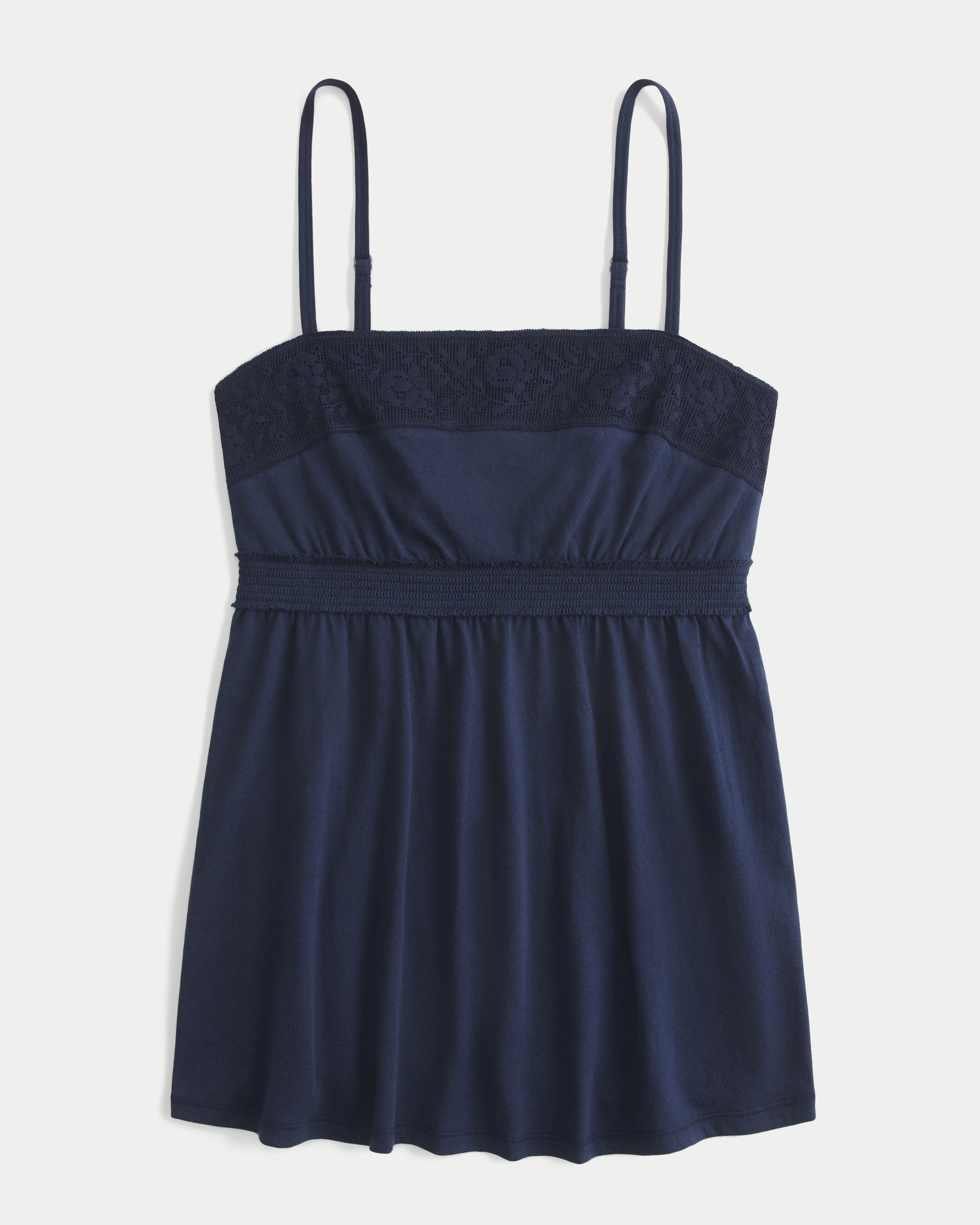 Easy Lace Trim Babydoll Top