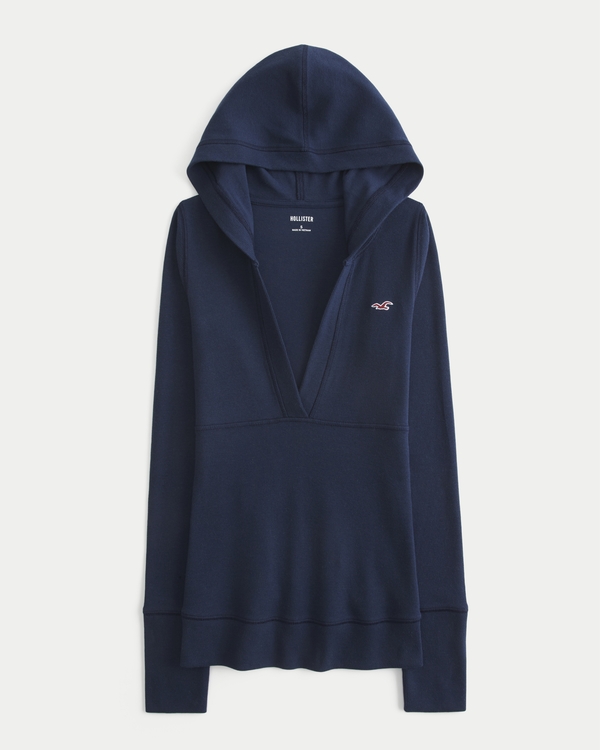 トップス KNIT HOODIE TOPS Women's Knit Icon Hoodie | Women's Clearance | HollisterCo.com