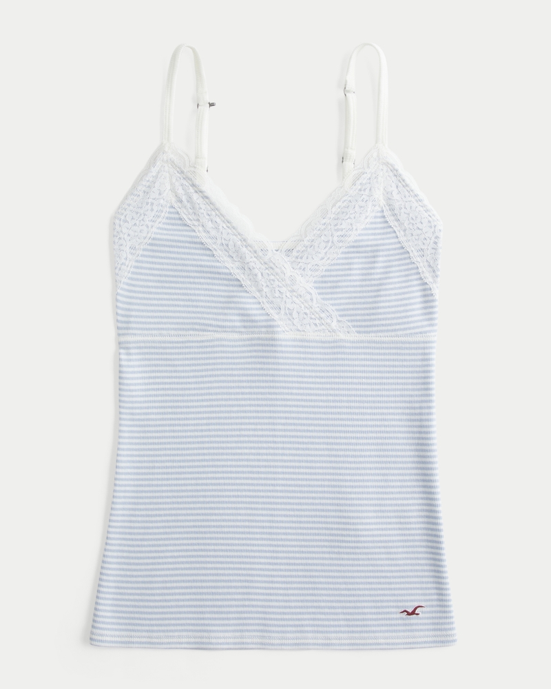 Women's Wrap Lace Trim Layering Cami | Women's Tops | HollisterCo.com