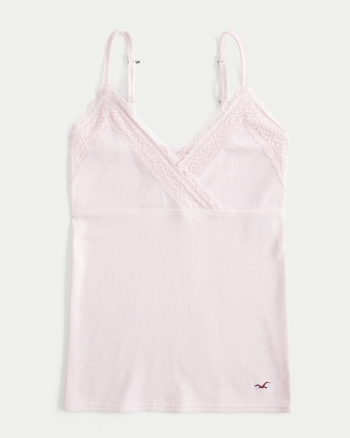 Women's Wrap Lace Trim Layering Cami | Women's Tops | HollisterCo.com