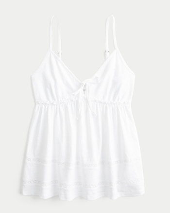 Women's Tie-Front Babydoll Top | Women's Tops | HollisterCo.com