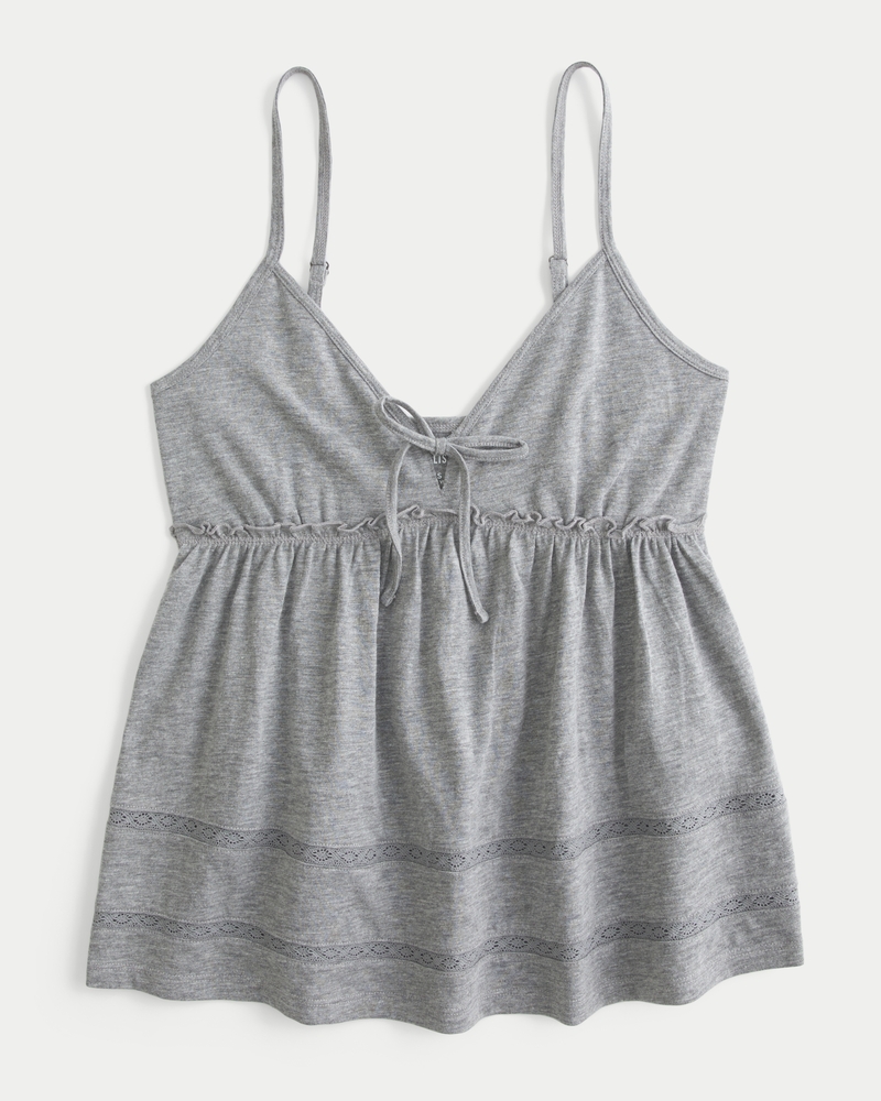 Women's Easy Tie Front Babydoll Top | Women's Clearance