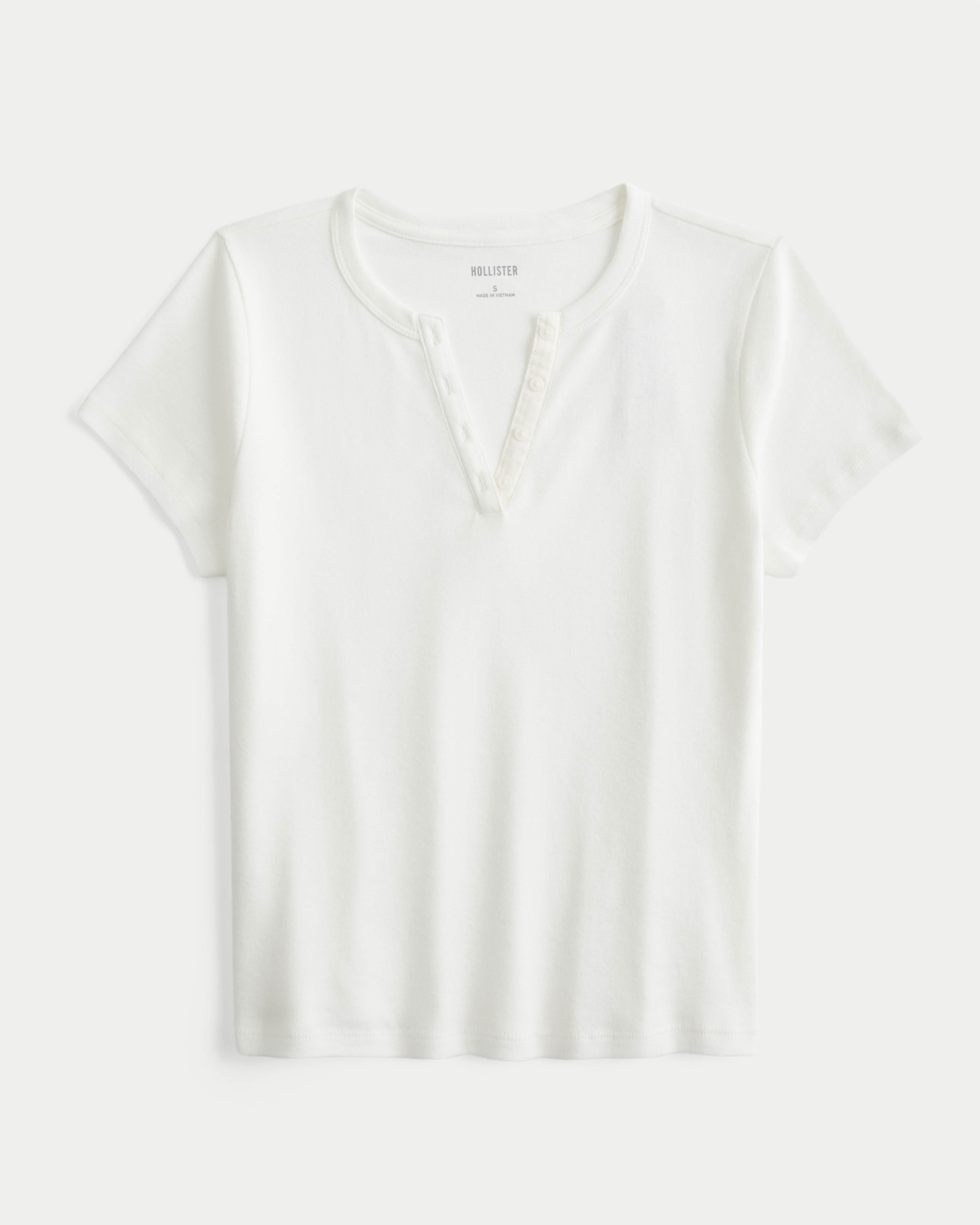 Cotton Notch-Neck Henley T-Shirt