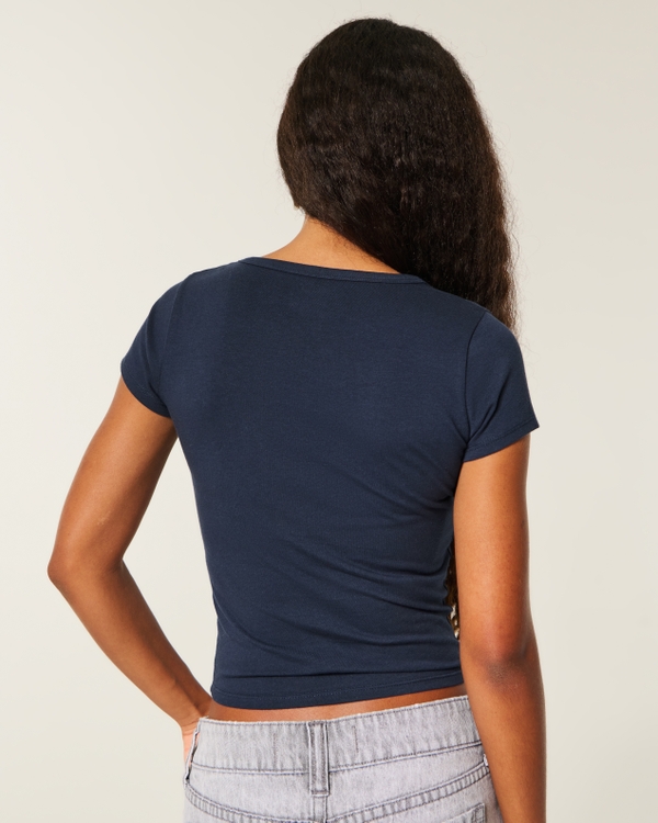 Women's V-Neck Baby Tee | Women's Current Rotation | HollisterCo.com