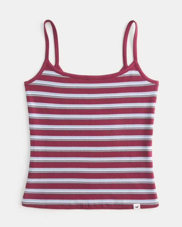 Hollister Callie Reversible Cami, Burgundy Stripe view 2