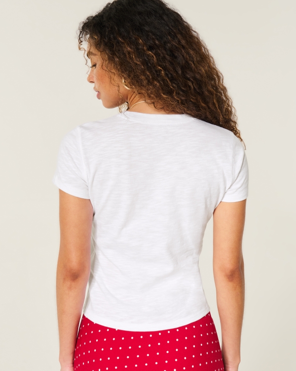 Slub Crew T-Shirt, White view 2