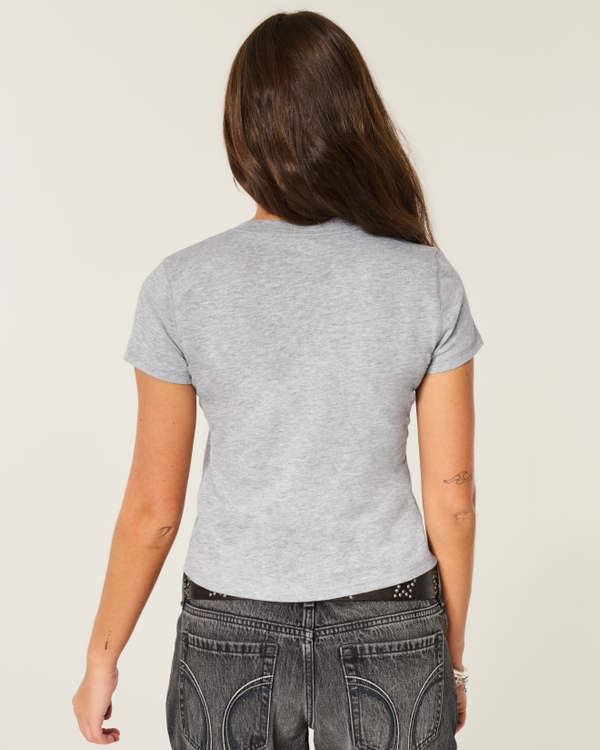Slub Crew T-Shirt, Heather Gray view 2