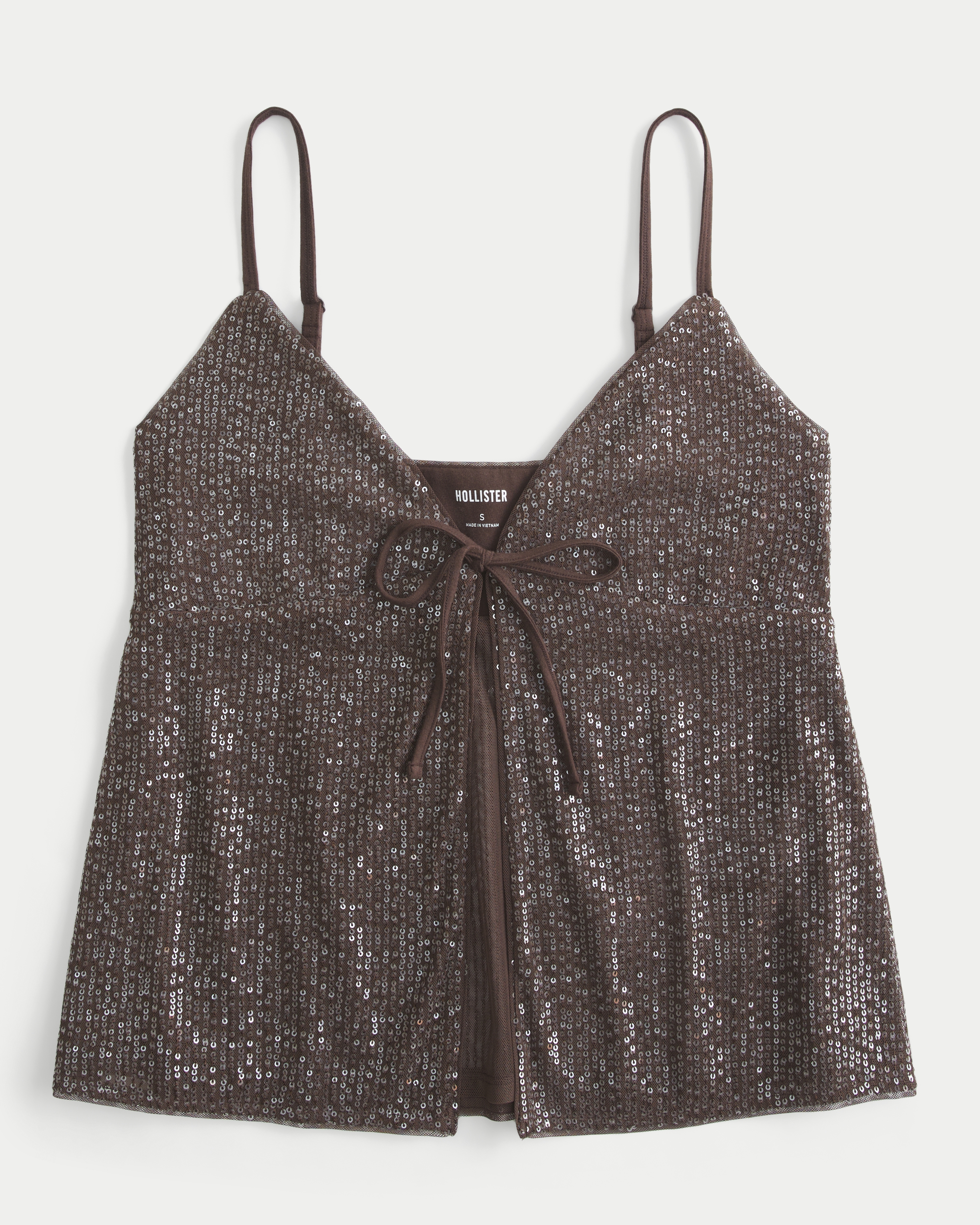 Sequin Flyaway Babydoll Cami