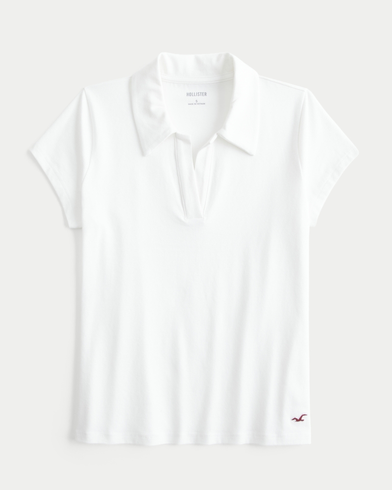 Women's Buttonless Icon Polo | Women's Tops | HollisterCo.ca