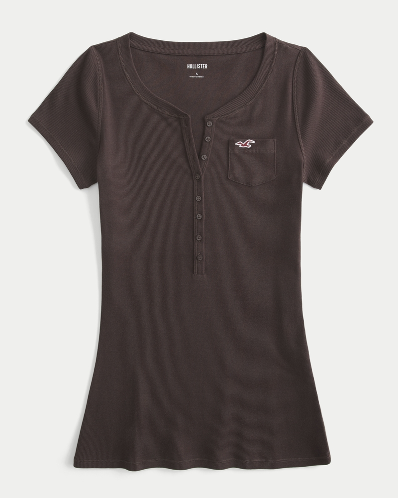 Short-Sleeve Pocket Henley