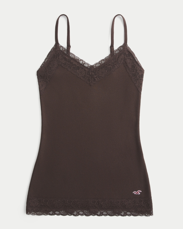 Women's Lace Trim Layering Cami | Women's Tops | HollisterCo.com
