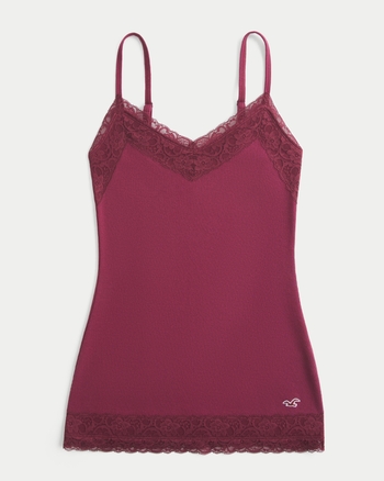 Women's Lace Trim Layering Cami | Women's New Arrivals | HollisterCo.com