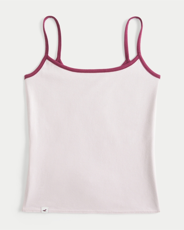 Hollister Callie Reversible Cami, Burgundy-light Pink view 2