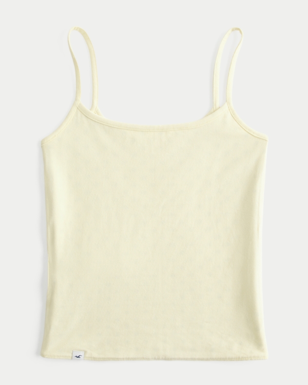 Hollister Callie Reversible Cami, Butter Yellow Dot view 2