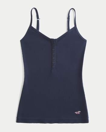 Femmes Caraco à col boutonné | Femmes Hauts | HollisterCo.com