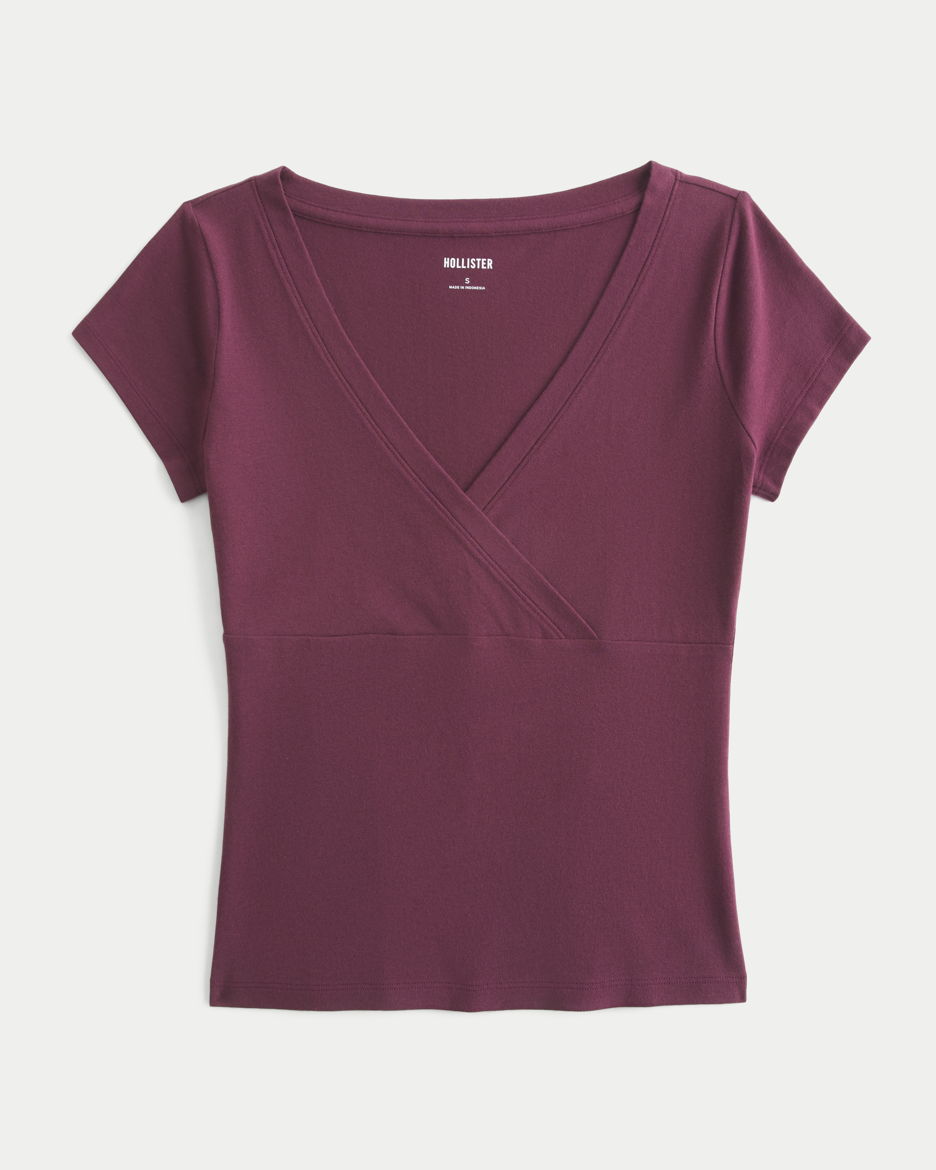 Wrap V-Neck Baby Tee