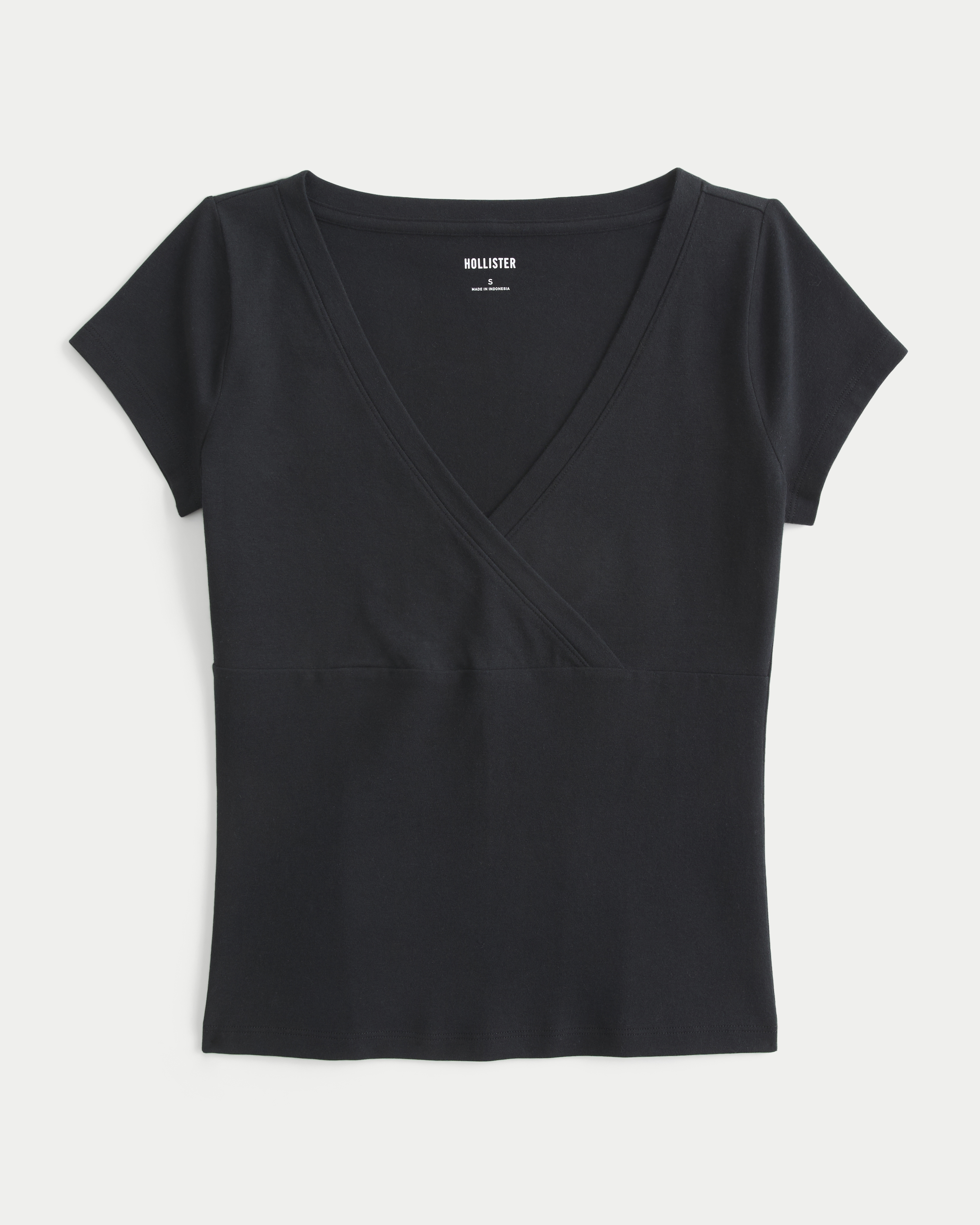 Wrap V-Neck Baby Tee