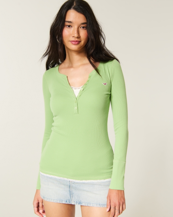 Icon Henley, Lime view 1