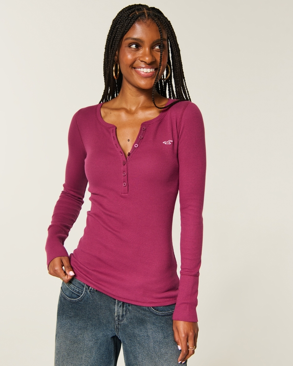 Icon Henley, Burgundy view 1
