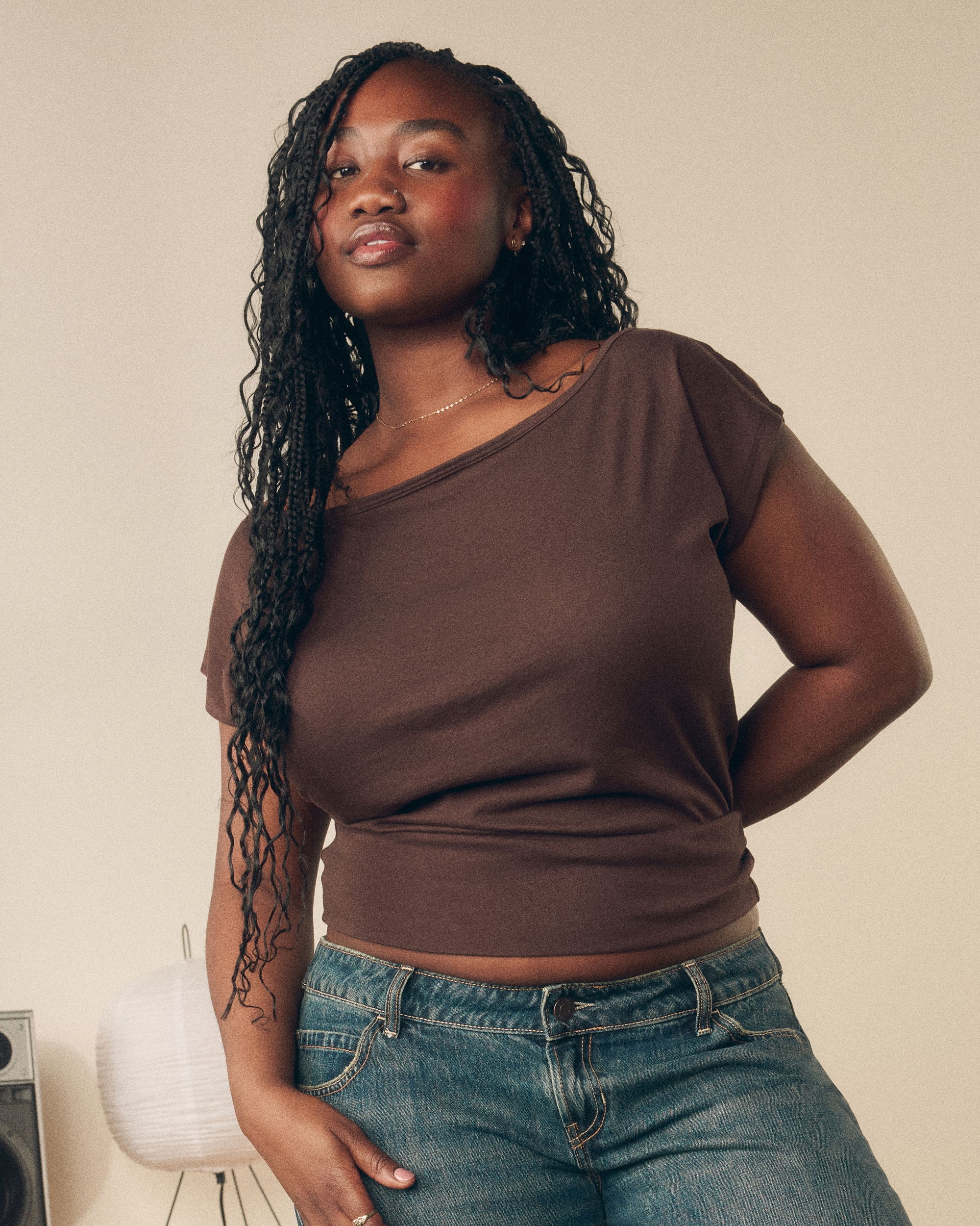 Banded Off-the-Shoulder Top