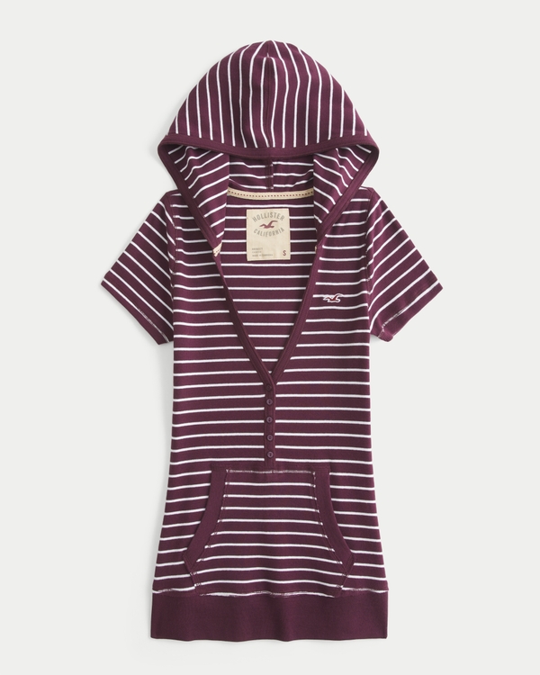 Women's Short-Sleeve Hooded Henley | Women's Tops | HollisterCo.com