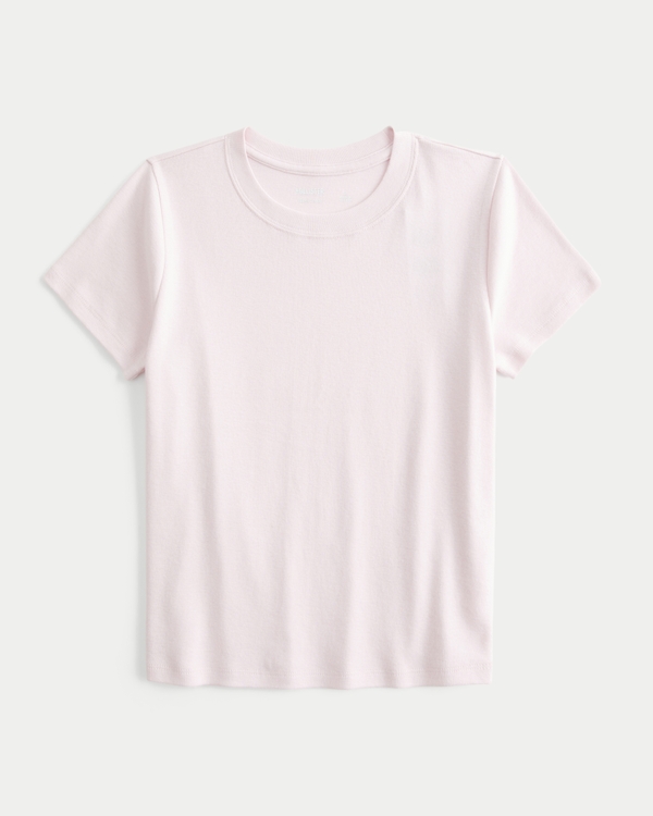 Cotton Crew Baby Tee, Light Pink view 1