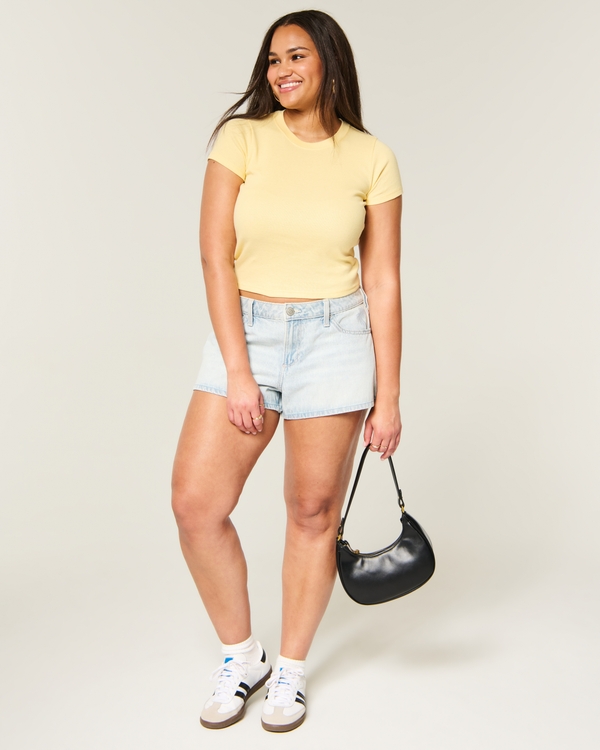 Cotton Crew Baby Tee, Butter Yellow view 2