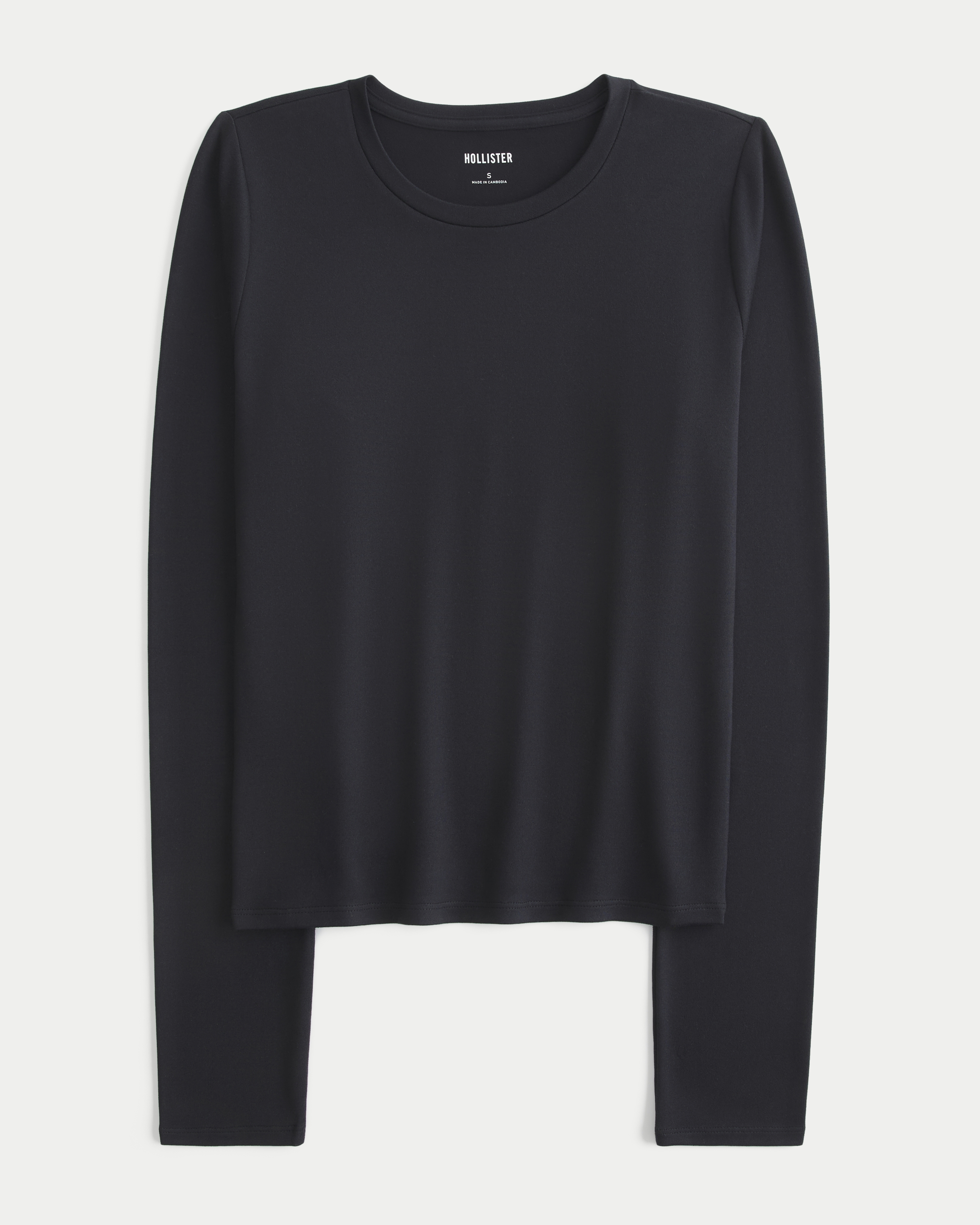 Long-Sleeve Seamless Fabric Crew Baby Tee