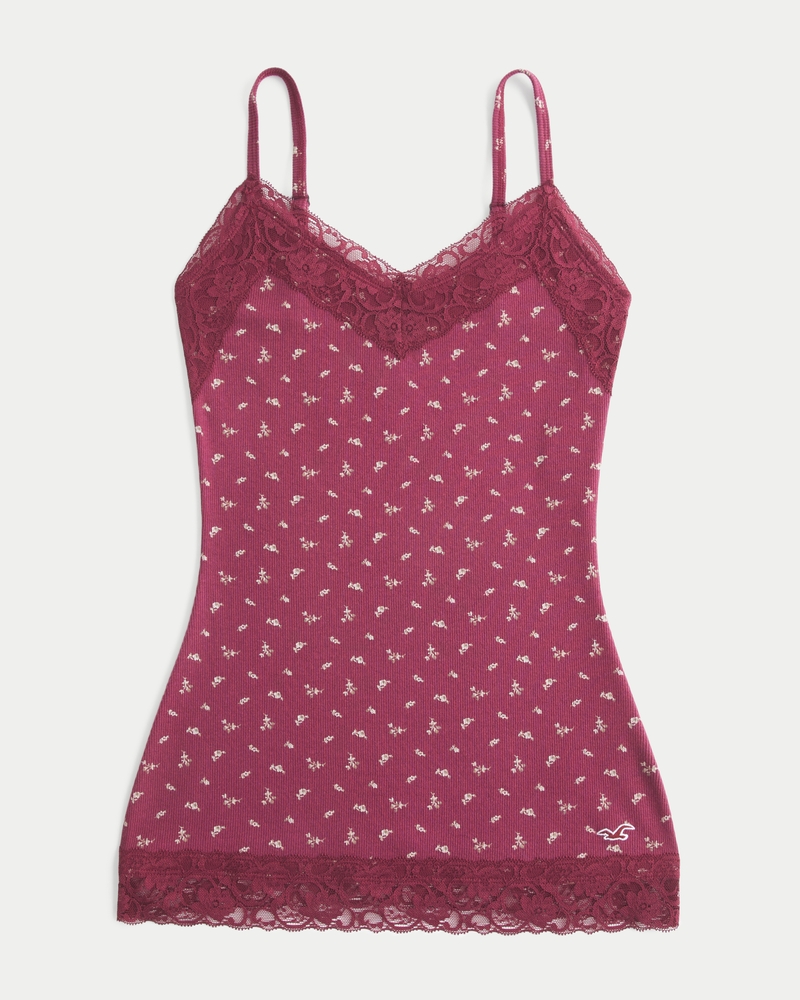 Women's Lace Trim Layering Cami | Women's Tops | HollisterCo.com