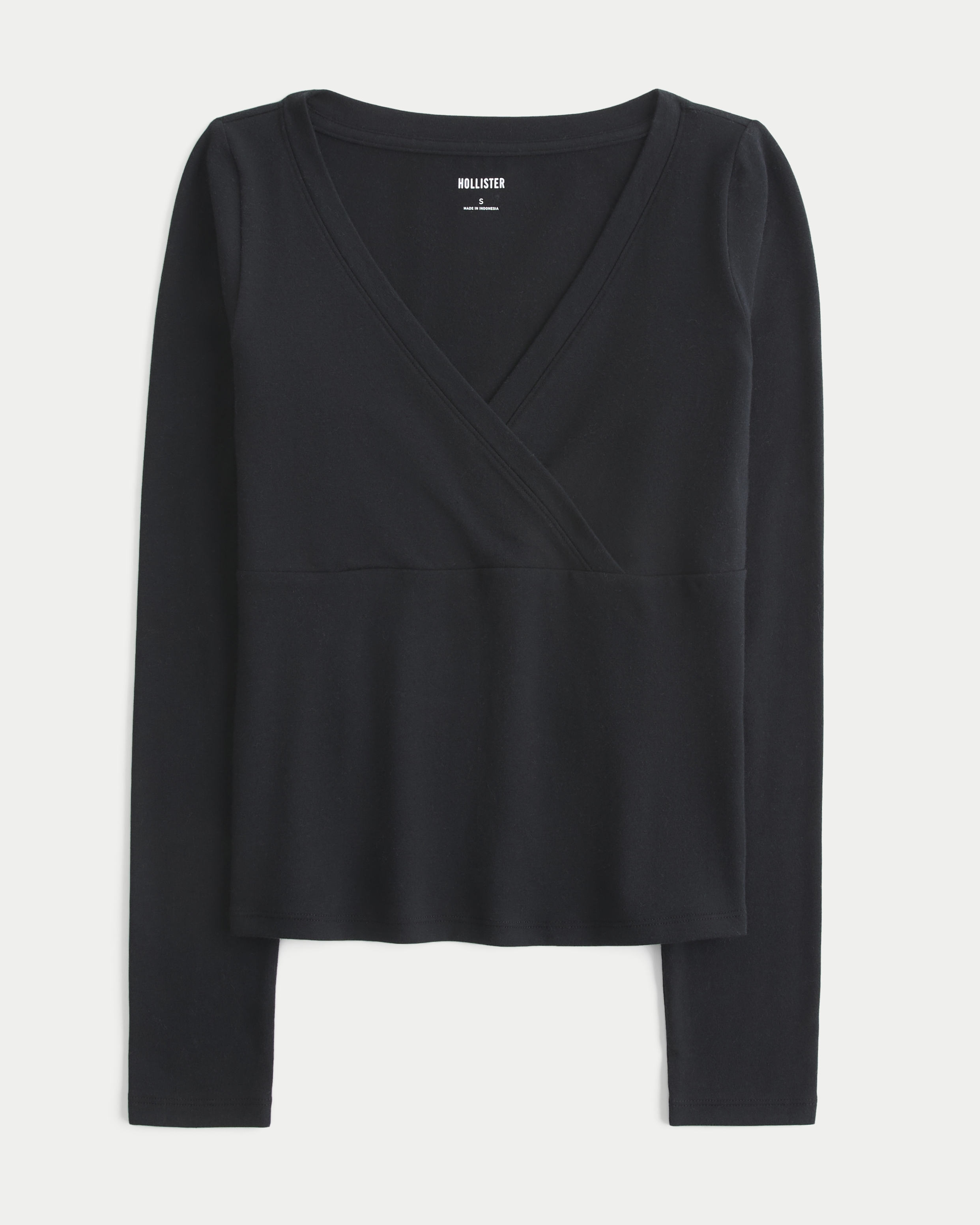 Long-Sleeve Wrap Front Baby Tee