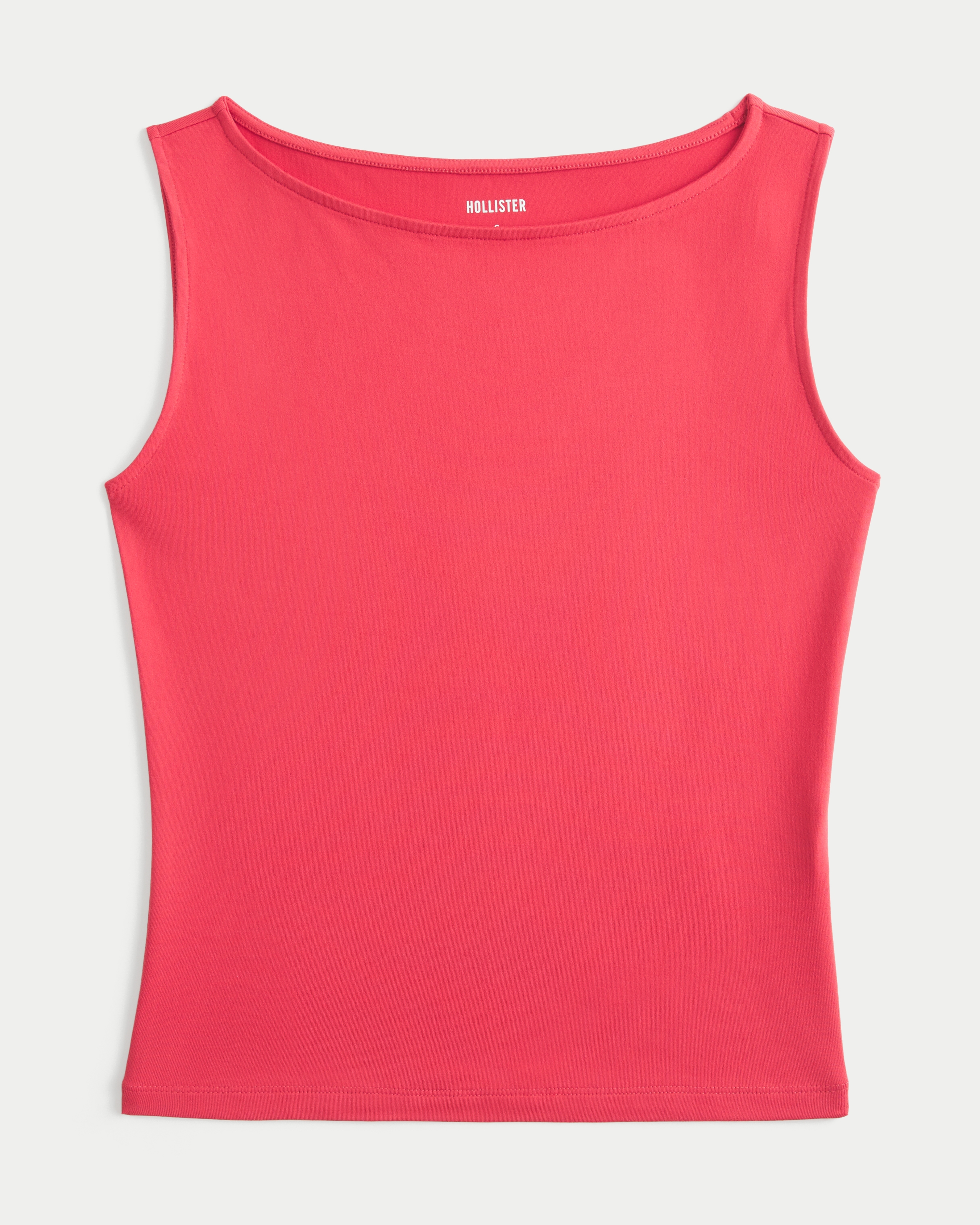 Soft Seamless Fabric Slash-Neck Tank