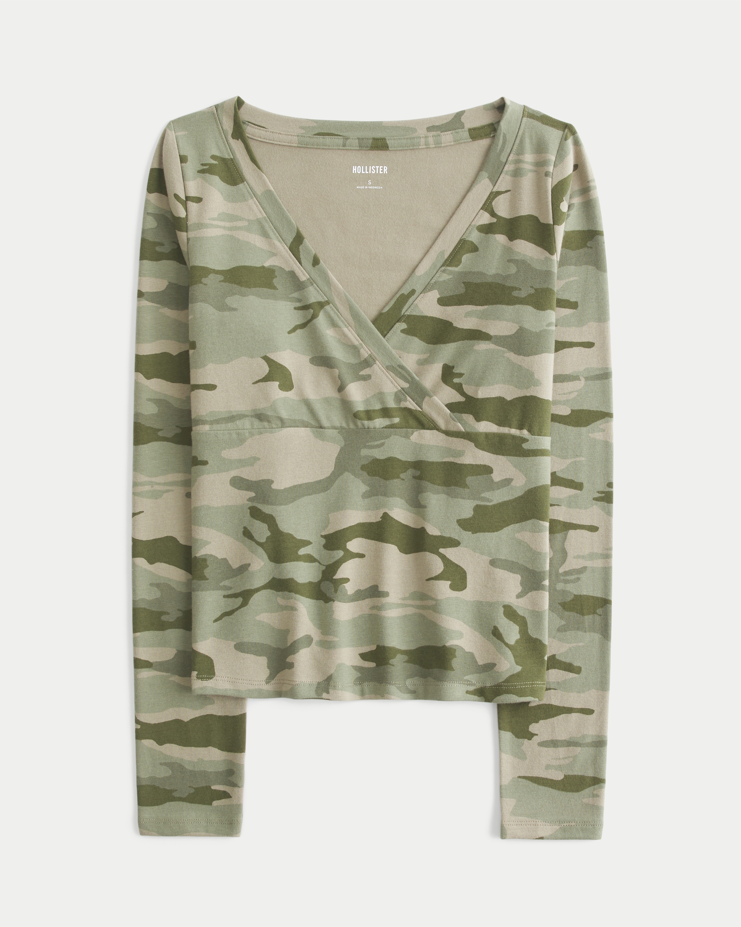 Long-Sleeve Wrap Front Baby Tee