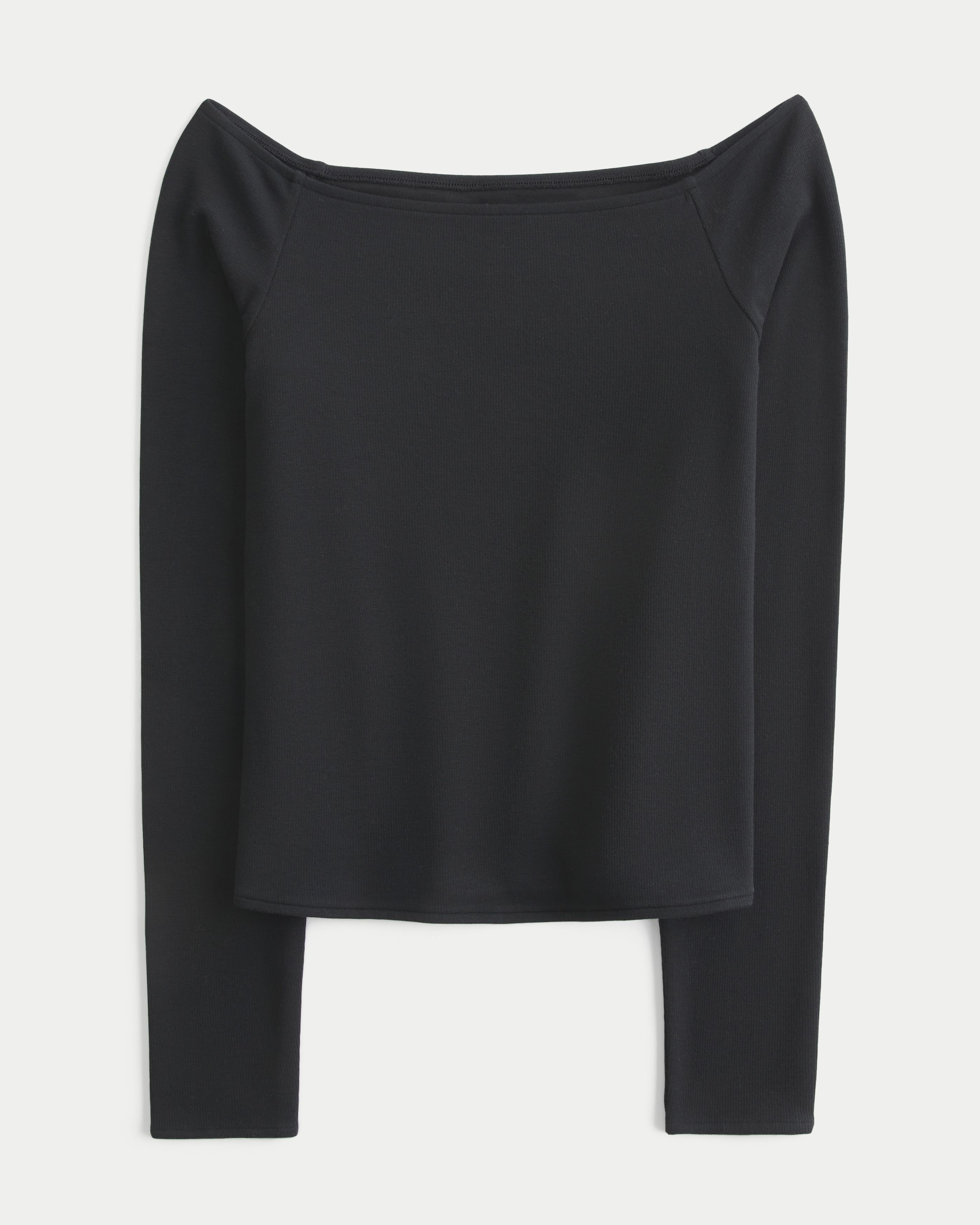 Long-Sleeve Off-the-Shoulder T-Shirt
