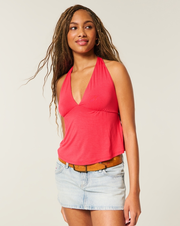 Easy Halter Top, Red view 1