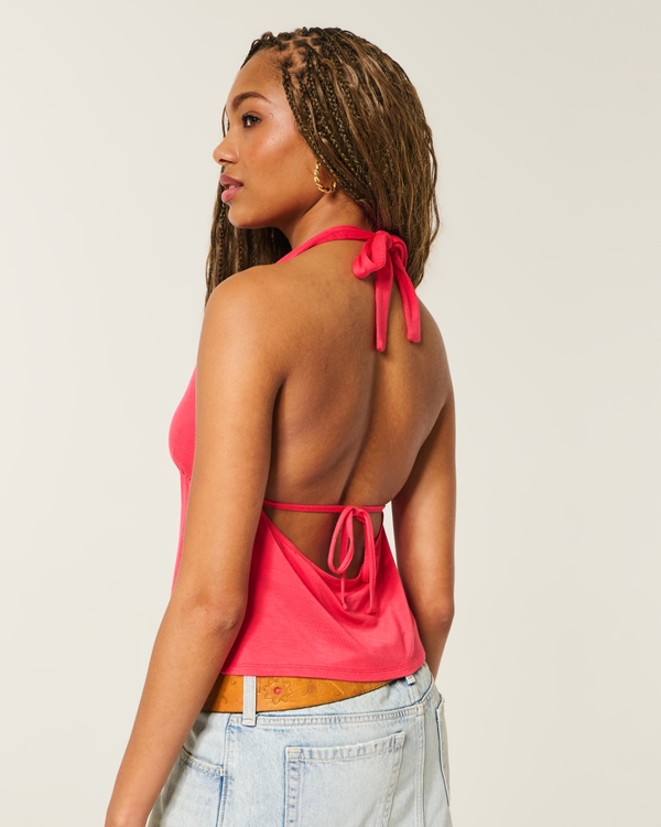 Easy Halter Top, Red view 2