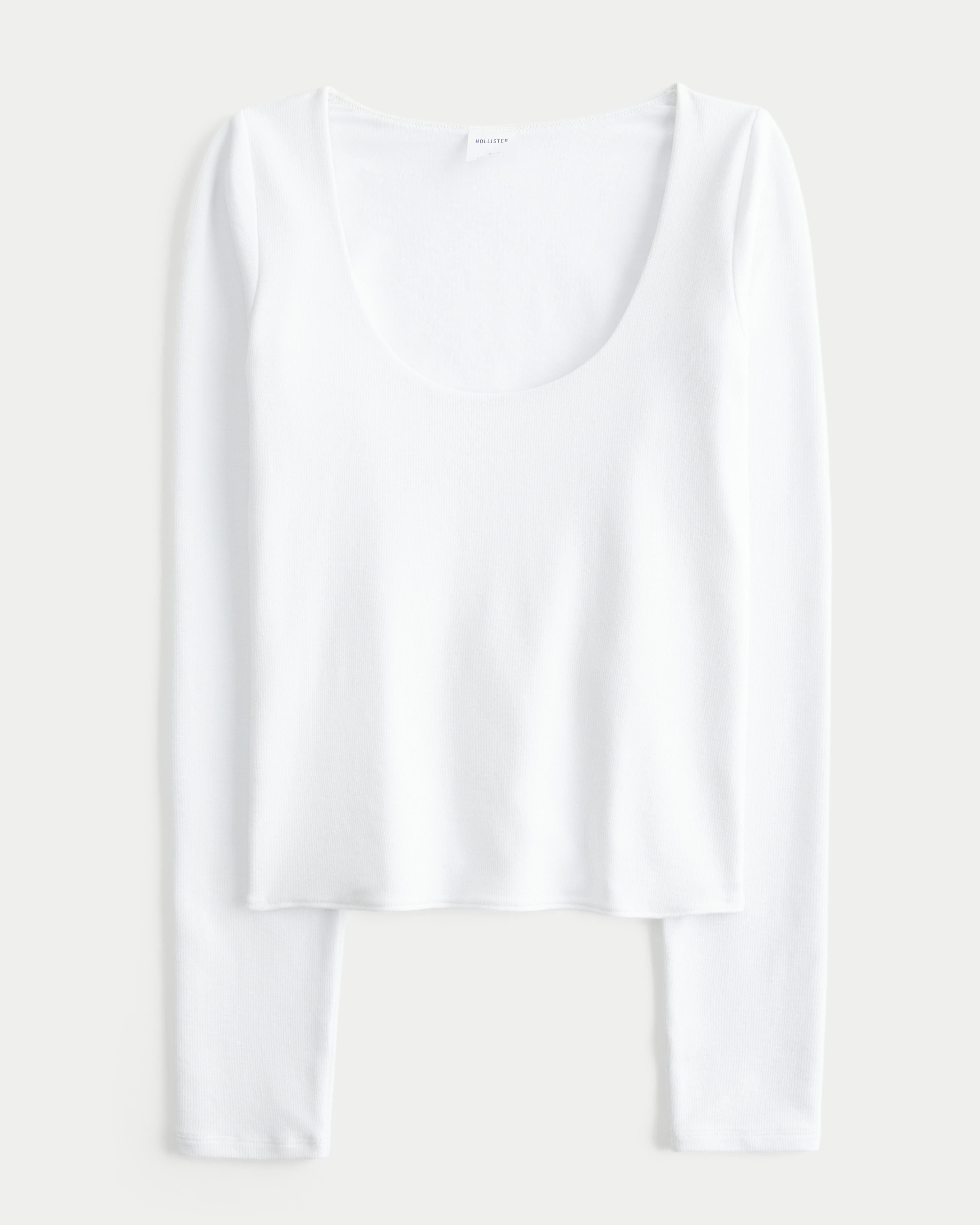 Long-Sleeve Scoop Top
