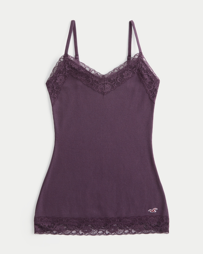 Women's Lace Trim Layering Cami | Women's Tops | HollisterCo.ca