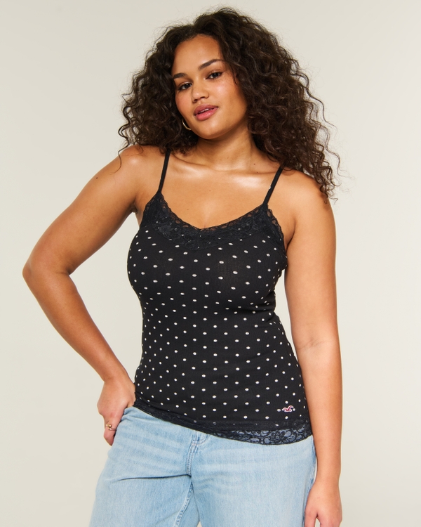 Lace Trim Layering Cami