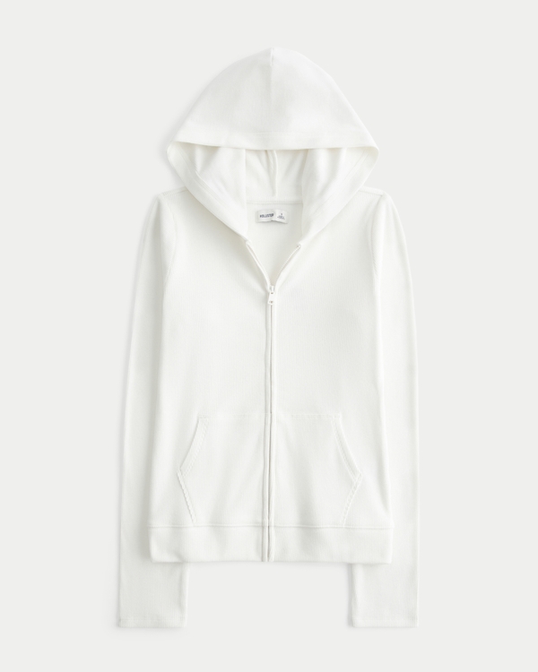 Cozy Seamless Fabric Zip-Up Hoodie