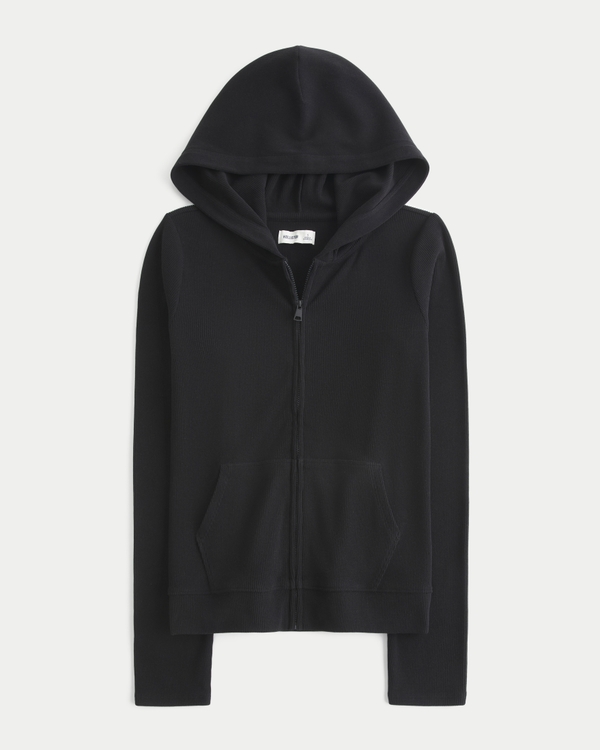 Cozy Seamless Fabric Zip-Up Hoodie